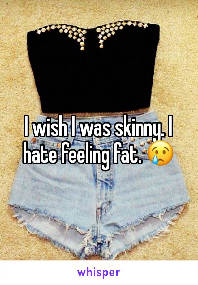 I wish I was skinny. I hate feeling fat. 😢