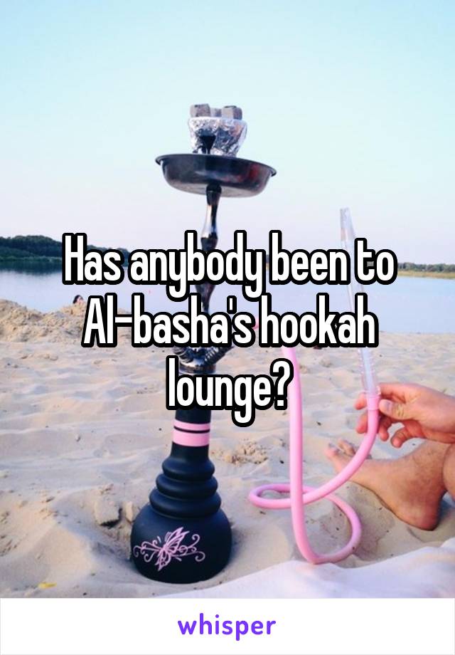 Has anybody been to Al-basha's hookah lounge?