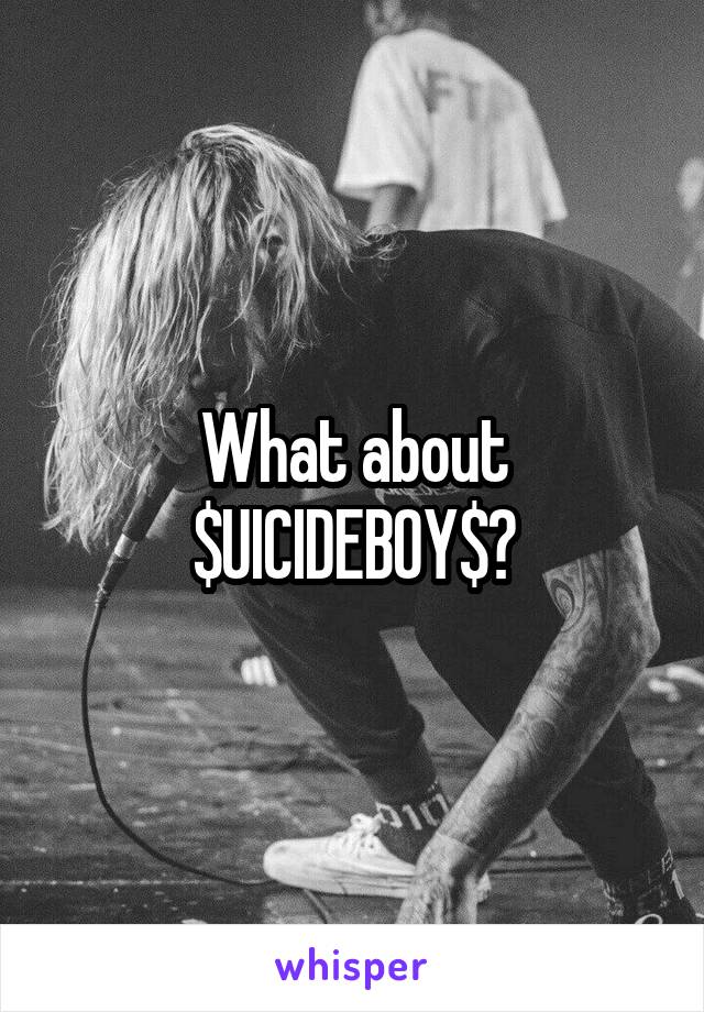 What about $UICIDEBOY$?