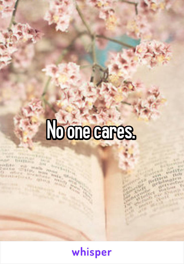 No one cares. 