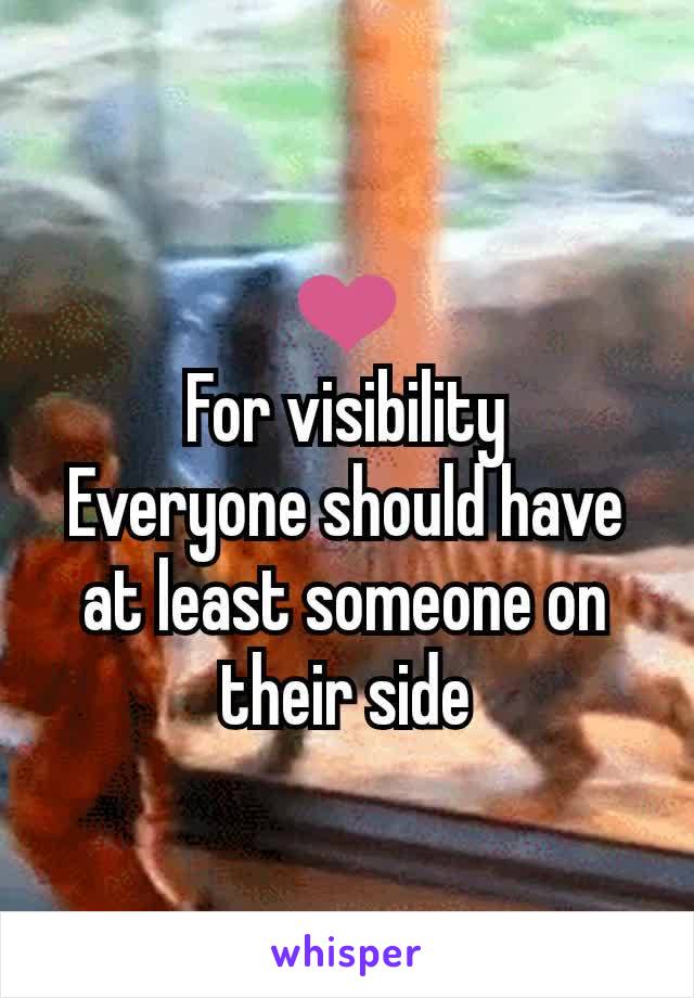 ❤️
For visibility
Everyone should have at least someone on their side