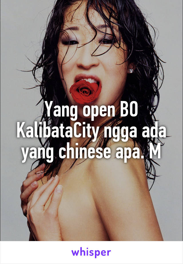 Yang open BO KalibataCity ngga ada yang chinese apa. M