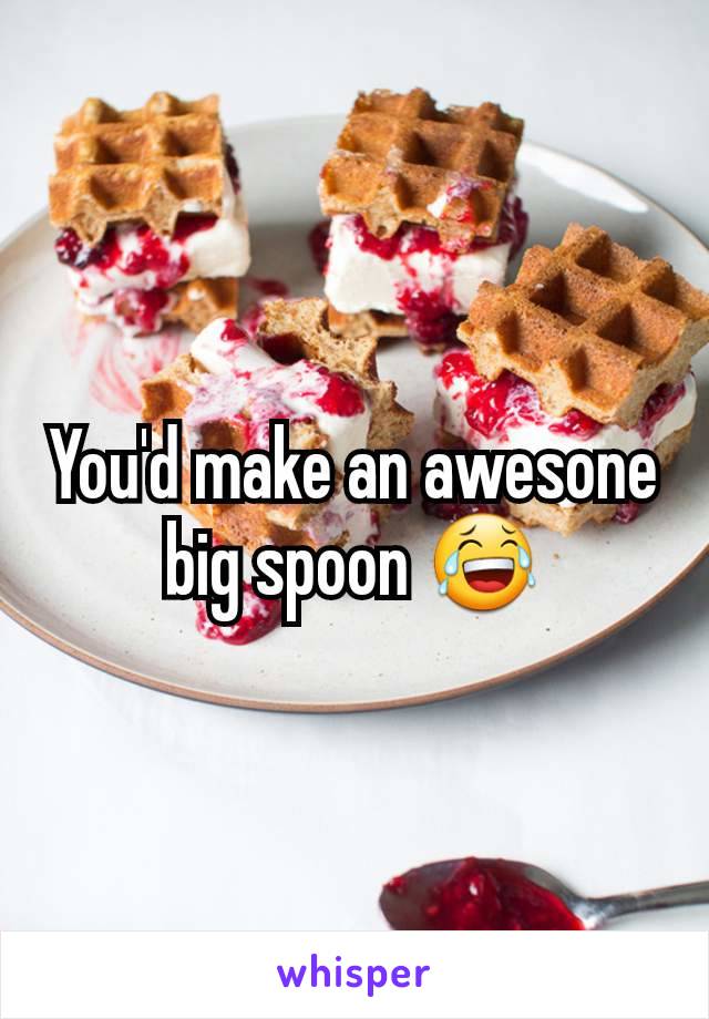 You'd make an awesone big spoon 😂