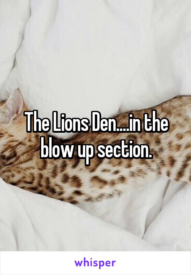 The Lions Den....in the blow up section.