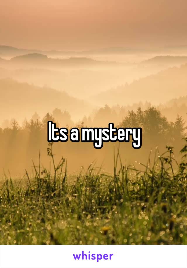 Its a mystery