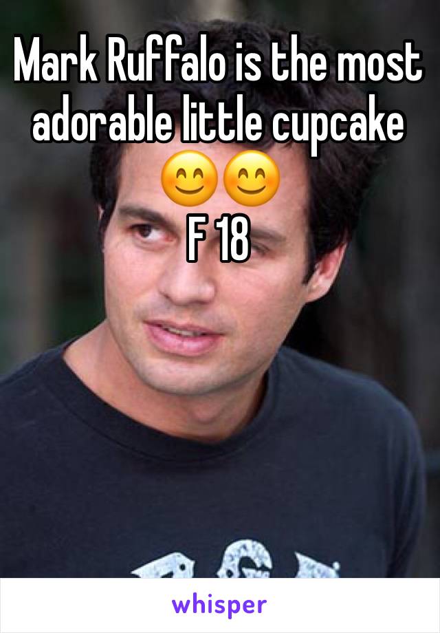 Mark Ruffalo is the most adorable little cupcake 😊😊
F 18 