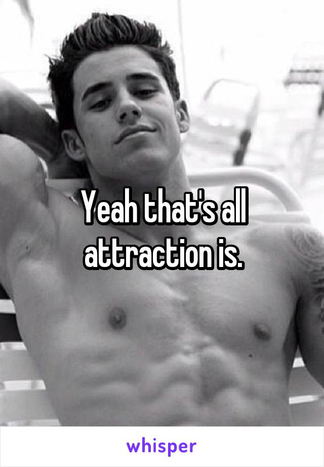 Yeah that's all attraction is.