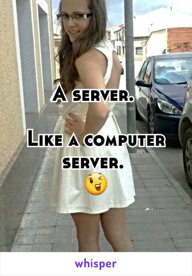 A server. 

Like a computer server. 
😉