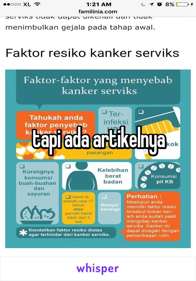 tapi ada artikelnya