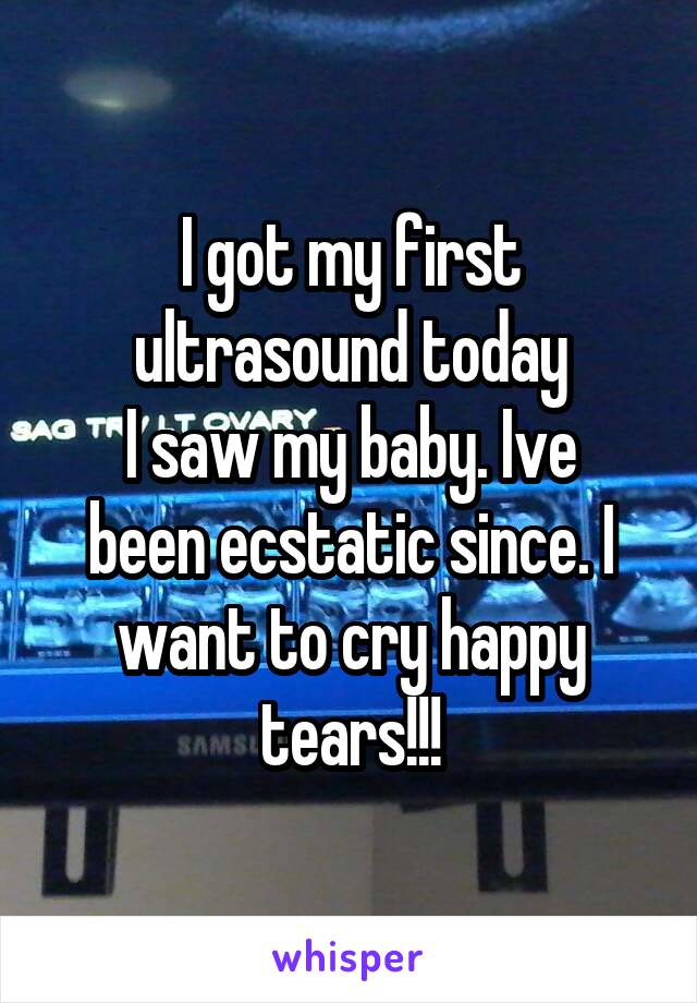 I got my first ultrasound today
I saw my baby. Ive been ecstatic since. I want to cry happy tears!!!