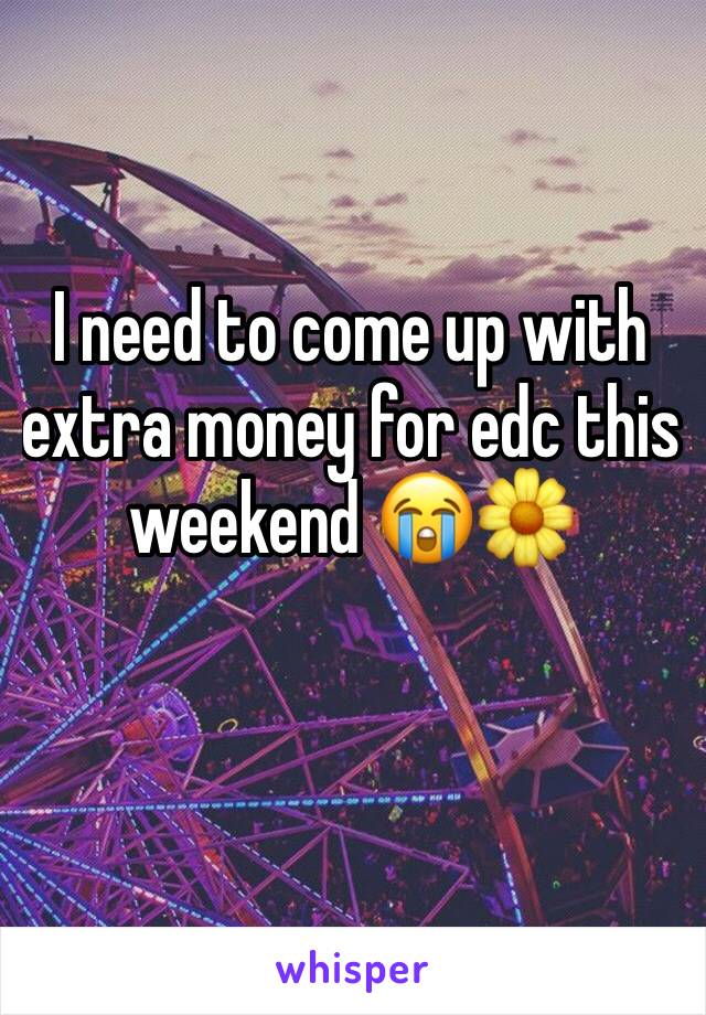 I need to come up with extra money for edc this weekend 😭🌼