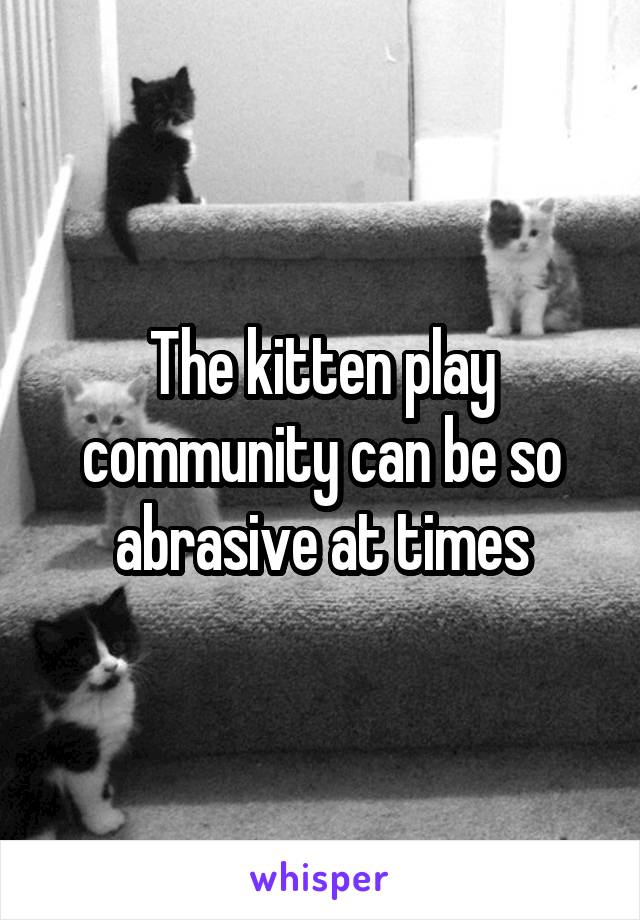 The kitten play community can be so abrasive at times