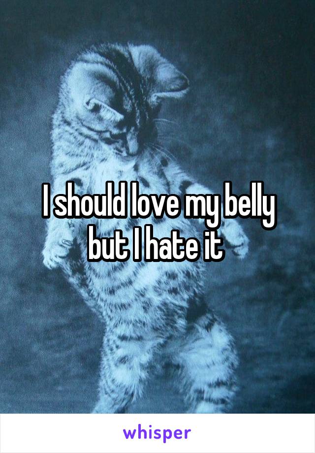 I should love my belly but I hate it 