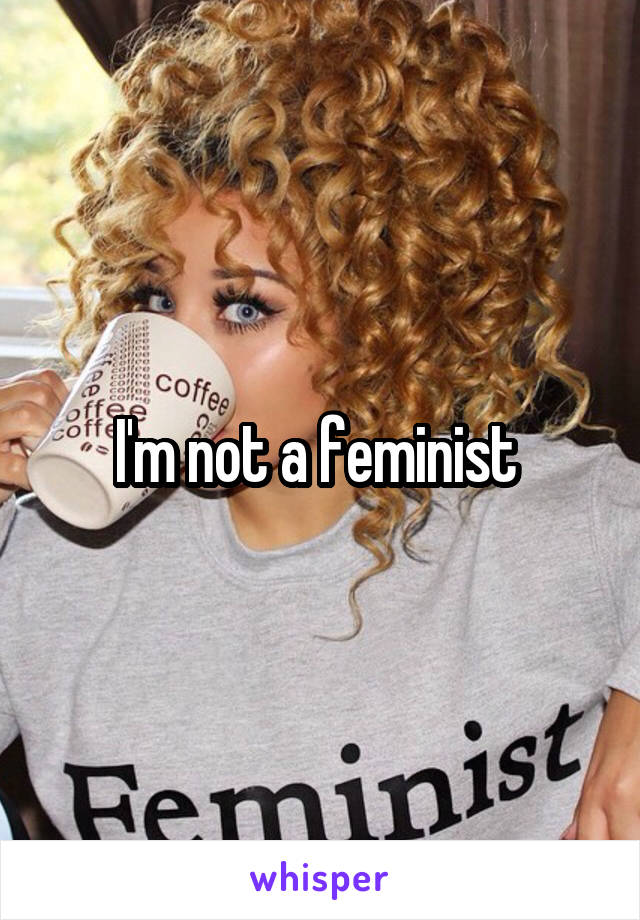 I'm not a feminist 