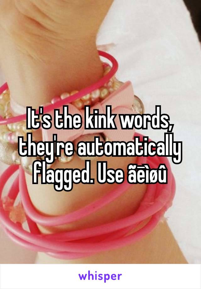 It's the kink words, they're automatically flagged. Use ãēìøû