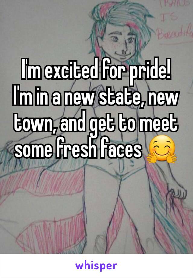 I'm excited for pride! I'm in a new state, new town, and get to meet some fresh faces 🤗