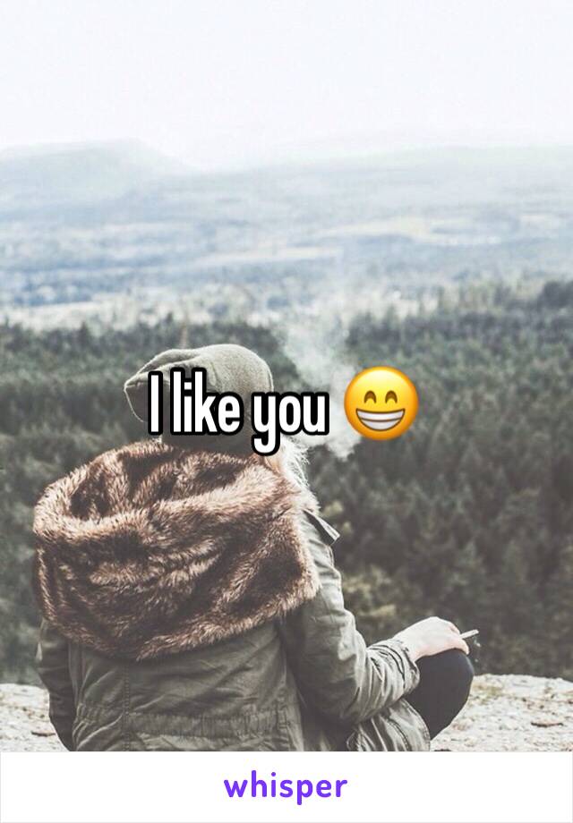 I like you 😁