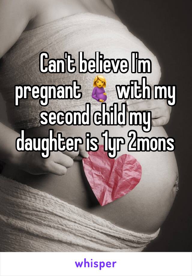 Can't believe I'm pregnant 🤰 with my second child my daughter is 1yr 2mons 