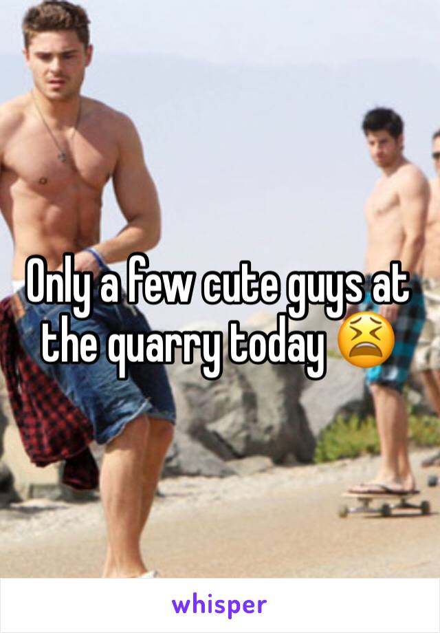 Only a few cute guys at the quarry today 😫