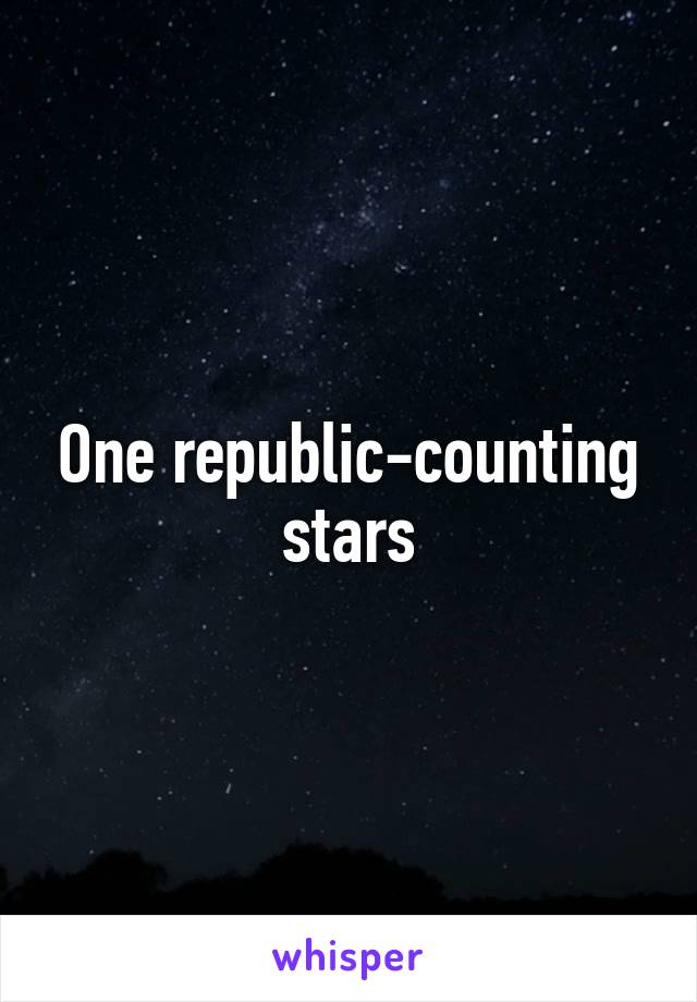 One republic-counting stars