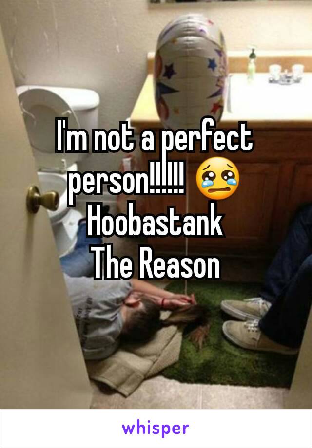 I'm not a perfect person!!!!!! 😢Hoobastank
The Reason