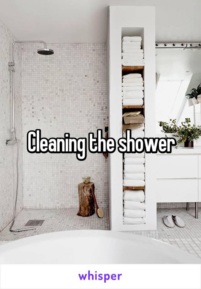 Cleaning the shower