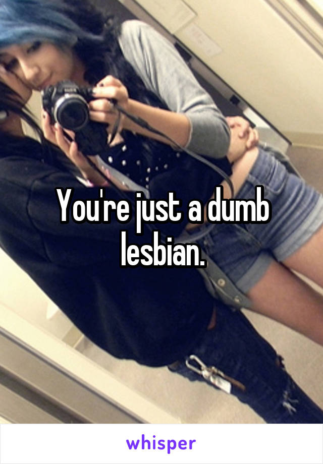 You're just a dumb lesbian.