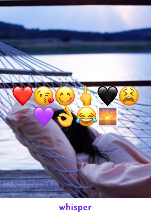 ❤️😘😋🖕🖤😫💜👌😂🌅