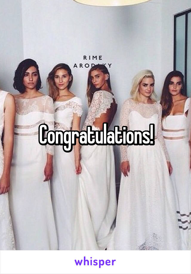 Congratulations!