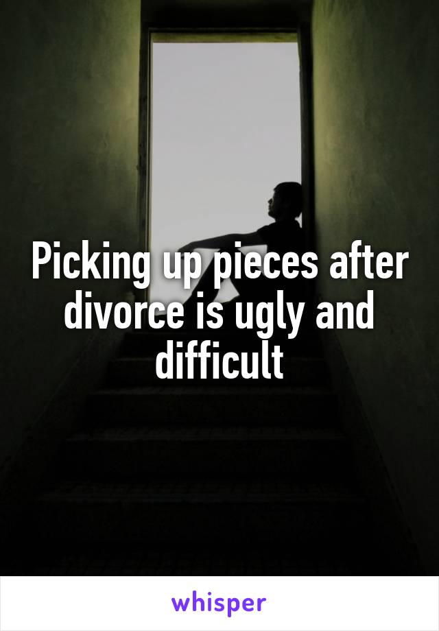 Picking up pieces after divorce is ugly and difficult