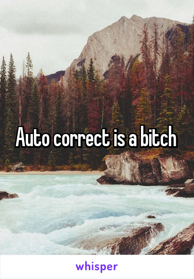 Auto correct is a bitch 