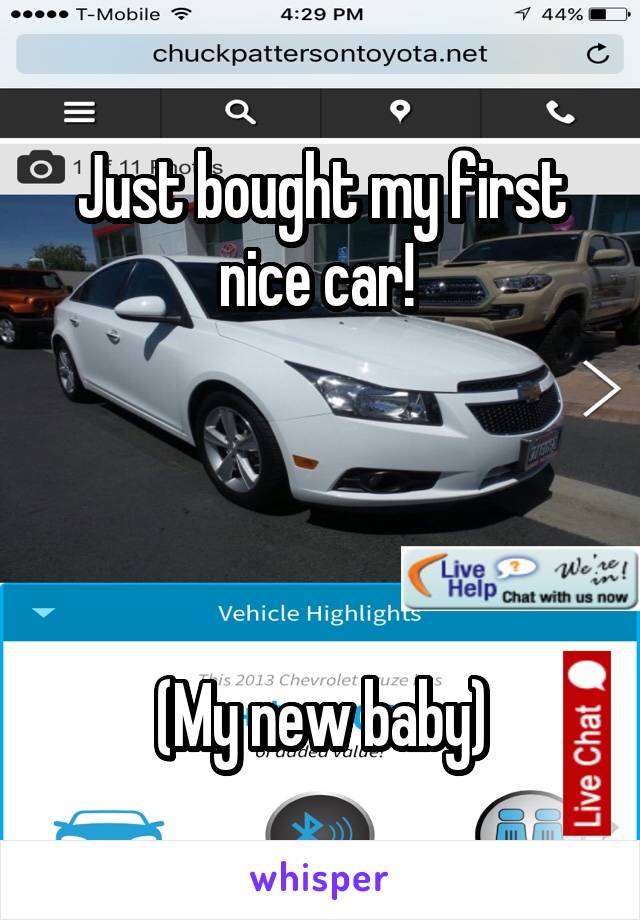 Just bought my first nice car! 




(My new baby)