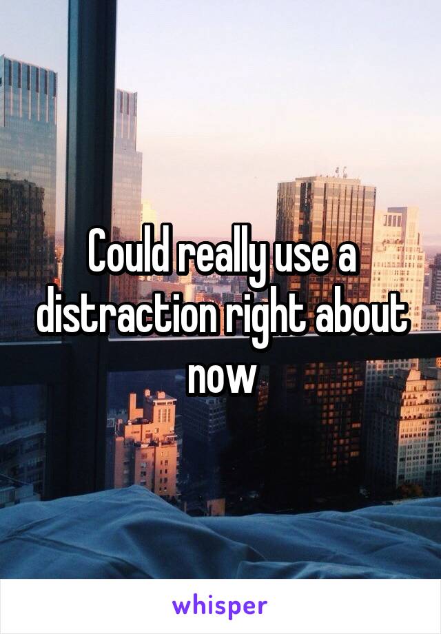 Could really use a distraction right about now