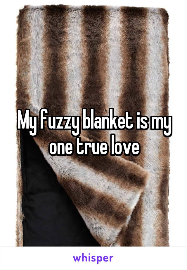 My fuzzy blanket is my one true love