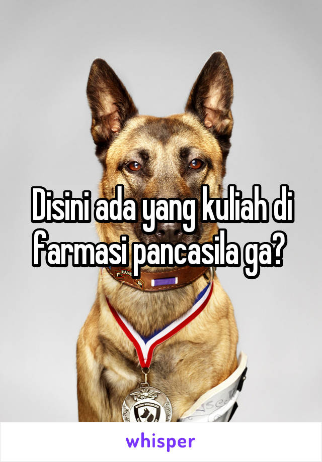 Disini ada yang kuliah di farmasi pancasila ga? 