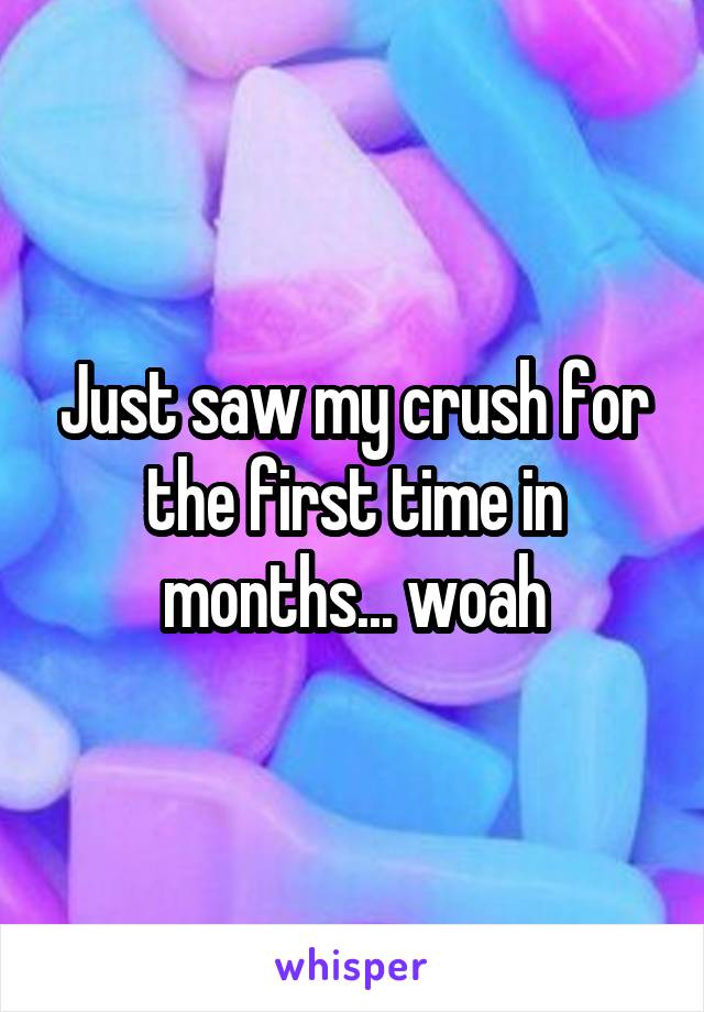 Just saw my crush for the first time in months... woah