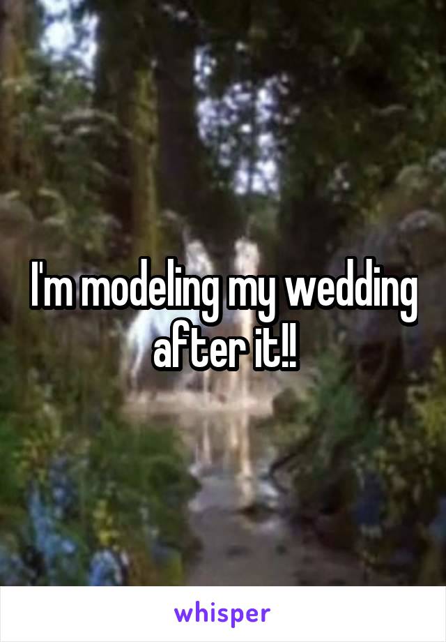 I'm modeling my wedding after it!!