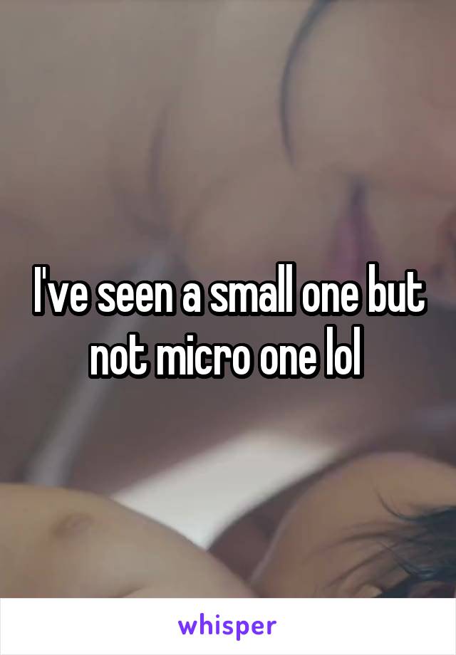 I've seen a small one but not micro one lol 