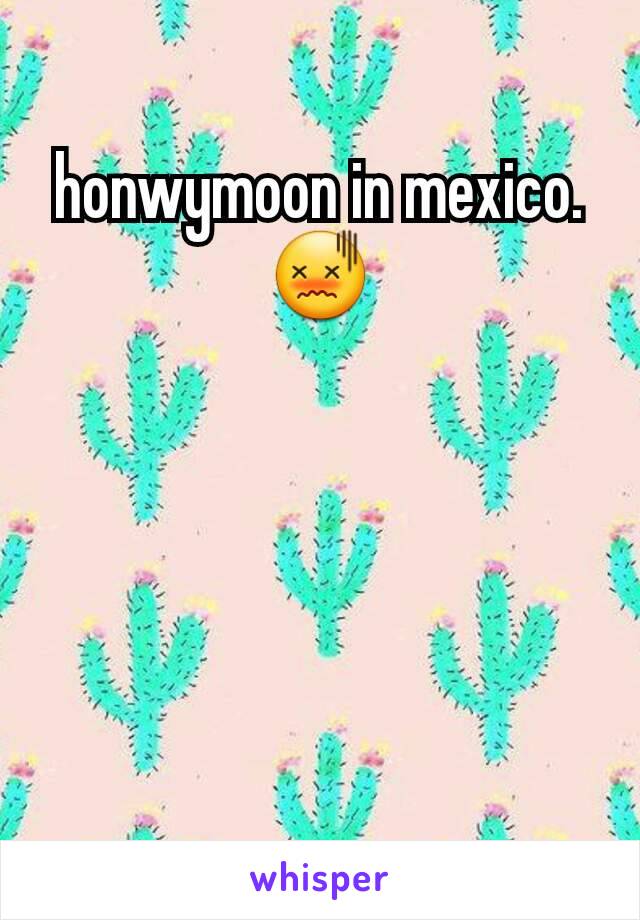 honwymoon in mexico.😖