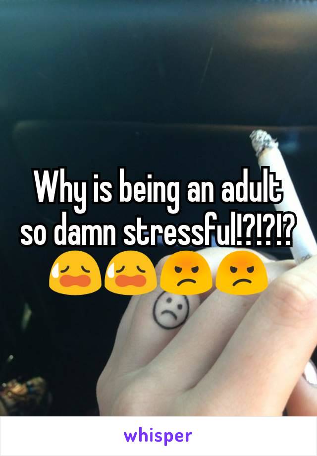 Why is being an adult so damn stressful!?!?!?😥😥😡😡