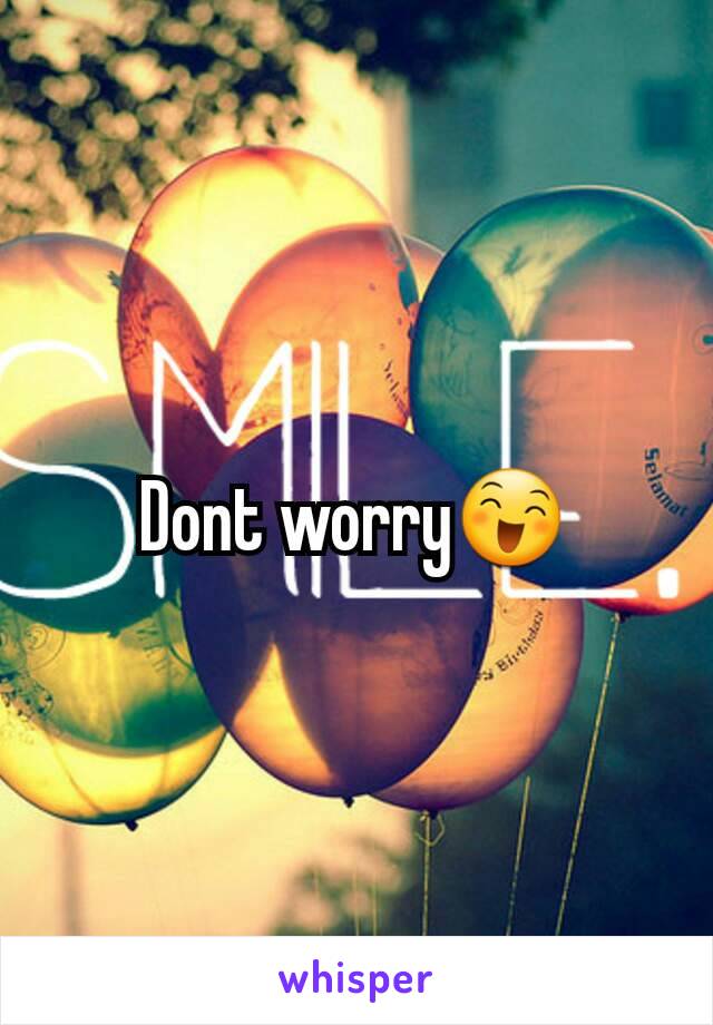 Dont worry😄