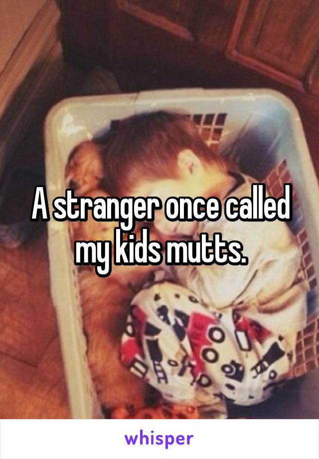 A stranger once called my kids mutts.