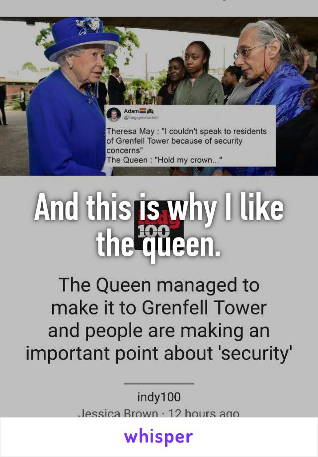 And this is why I like the queen.