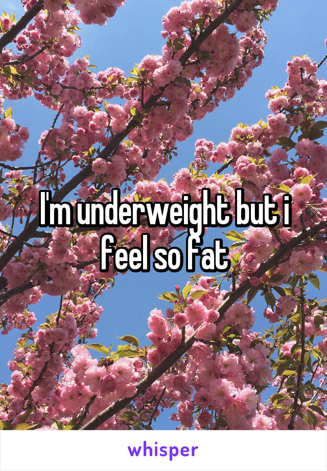 I'm underweight but i feel so fat