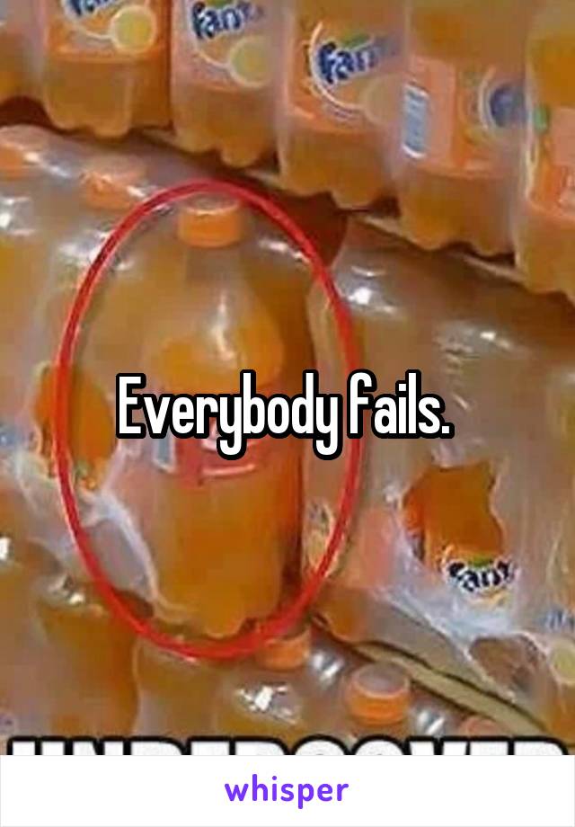 Everybody fails. 