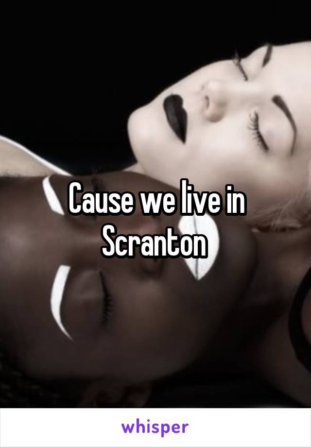 Cause we live in Scranton 