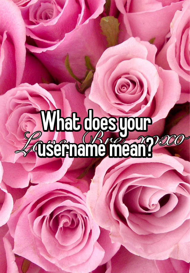 what-does-your-username-mean