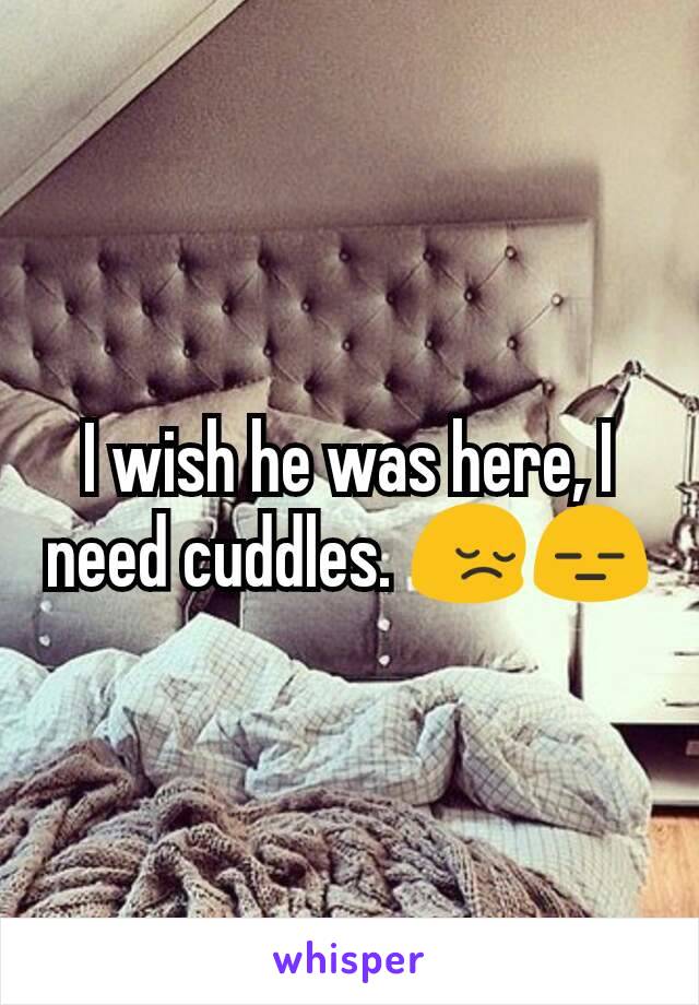 I wish he was here, I need cuddles. 😔😑