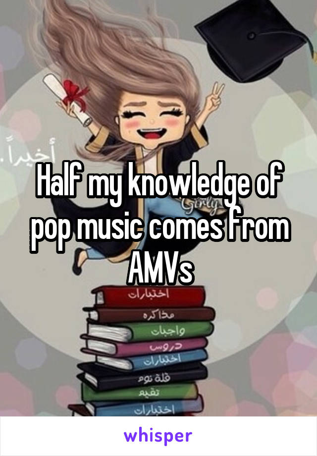 Half my knowledge of pop music comes from AMVs