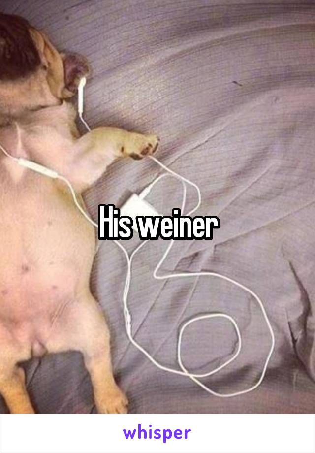 His weiner